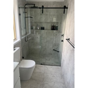 Sero-Frameless Sliding Door Wall to Wall 2 panels Set up Shower Screen 1251-1300*2000H
